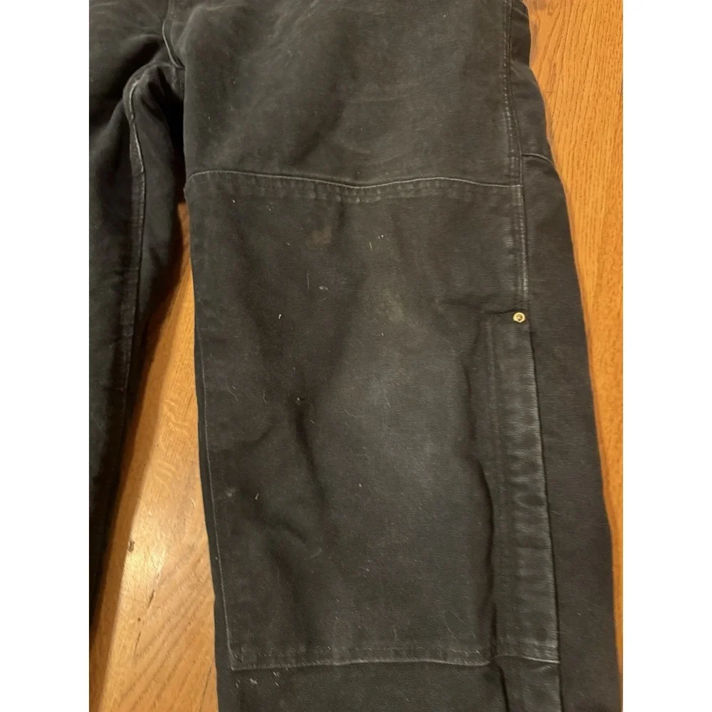 Carhartt Bib Overalls Mens 48 X‎ 32 Black Duck Quilt Lined Double Knee R02 BLK